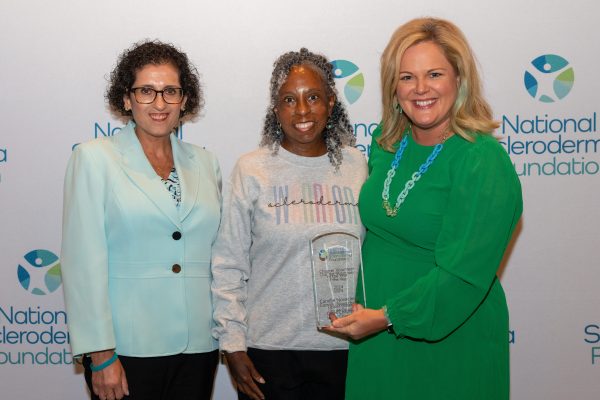 Cami Novecheck posing for a photo with Mary Wheatley and Dr. Carol Feghali-Bostwick.